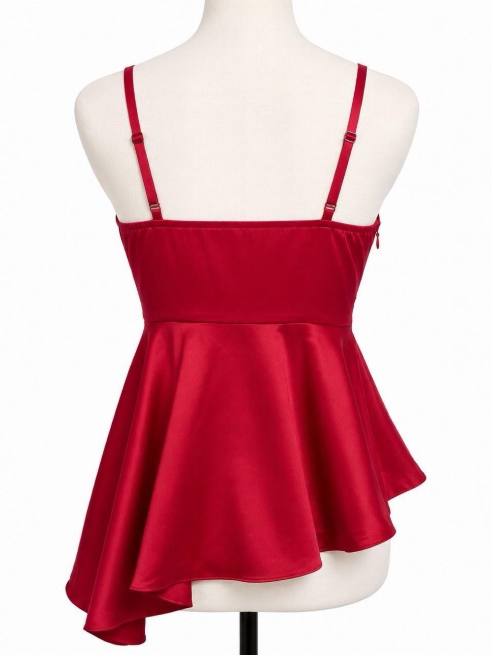 Bebe Pink Satin Peplum Cami Top Size 4 Y2K Sleeveless Party Going Out Blouse - Picture 3 of 6